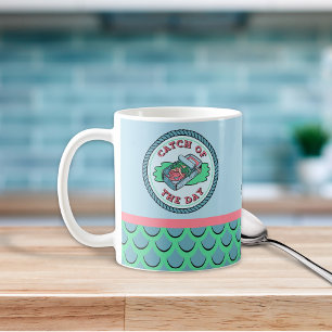 Caneca De Café Sereia Catch do Dia