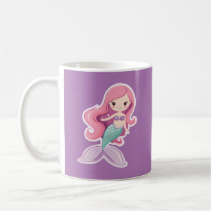 Caneca De Café Sereia de Pastel Cujo Encantamento É Encantado