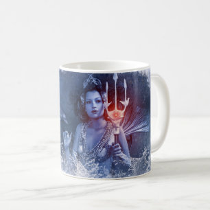 Caneca De Café Sereia Divertida na Praia à Beira-Mar
