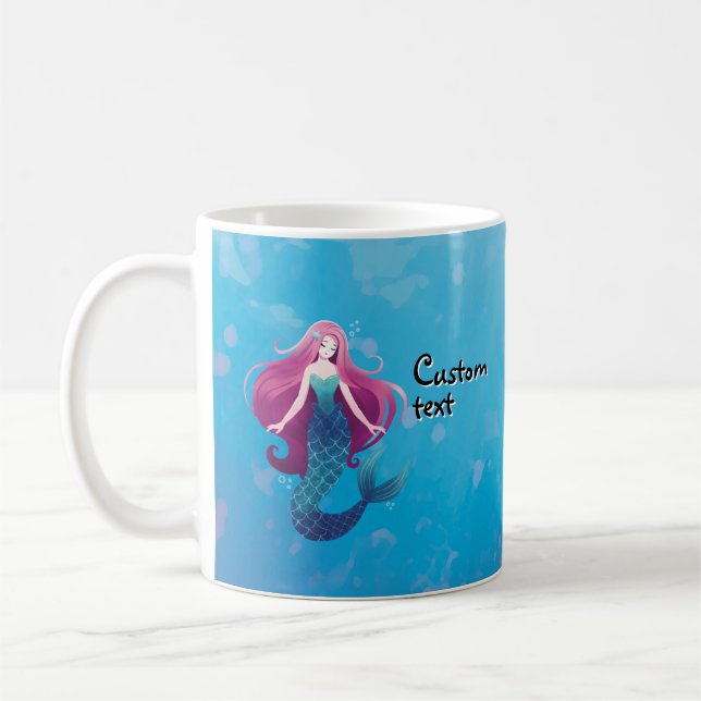 Caneca De Café Sereia do Mar bonito - Mug Personalizado (Esquerda)