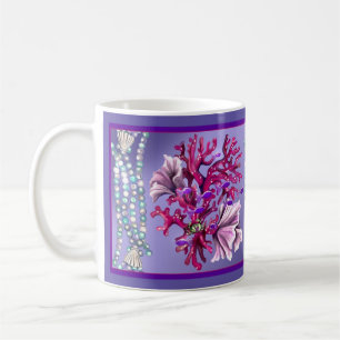 Caneca De Café Sereia do oceano roxo