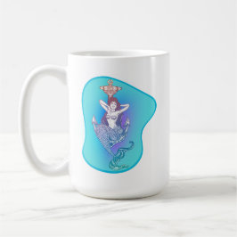 Caneca De Café Sereia e Âncora