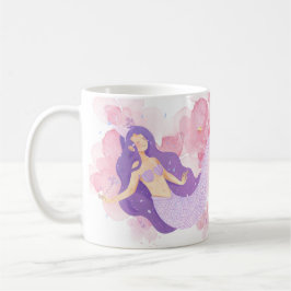 Caneca De Café Sereia Gira Rosa Debaixo do mar para meninas