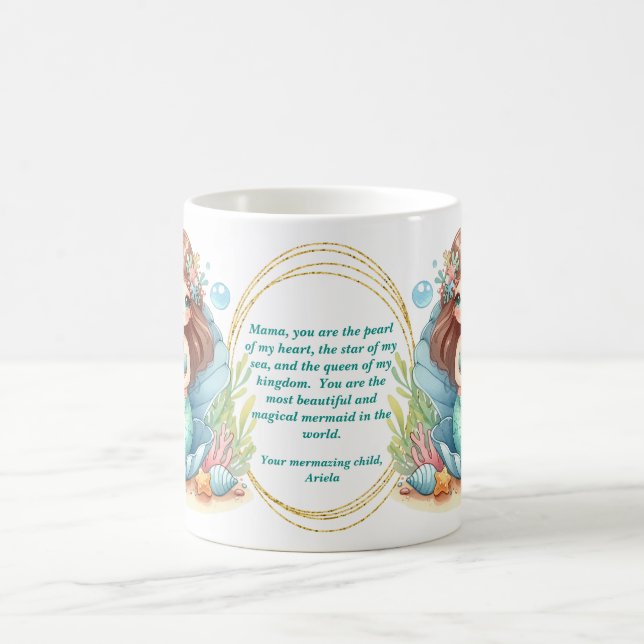 Caneca De Café Sereia Madre Gift Mug com uma bela mensagem (Centro)