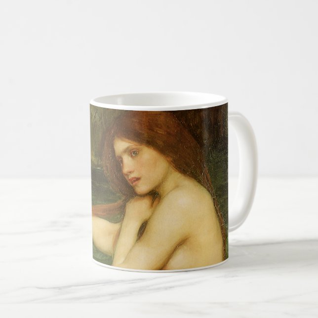 Caneca De Café Sereia por John William Waterhouse (Frente Esquerda)