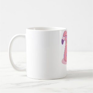 Caneca De Café Sereia Relaxando no Flutuador de Piscina de Flamin