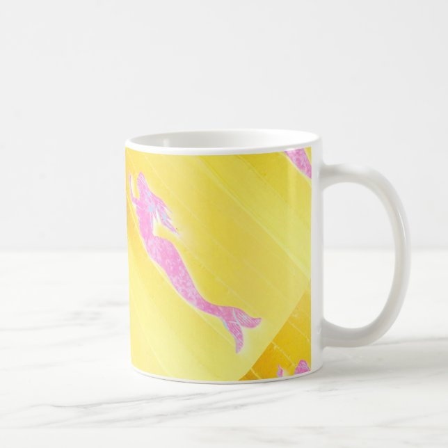 Caneca De Café sereia submarina rosa (Direita)