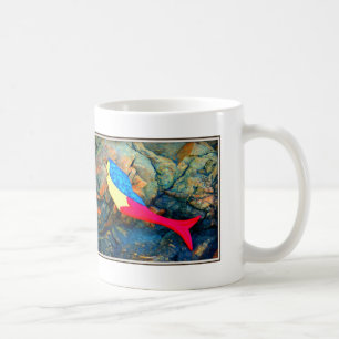 Caneca De Café sereia vermelha e azul