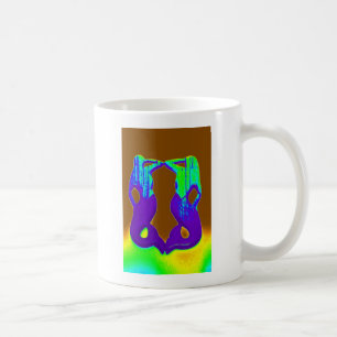 Caneca De Café sereias roxas gêmeas