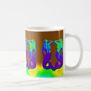 Caneca De Café sereias roxas/verdes
