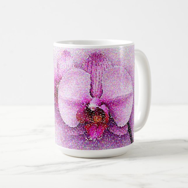 Caneca De Café Serenata do Céu de Orquídea (Frente Esquerda)
