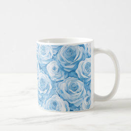 Caneca De Café Serene Blue Blooms
