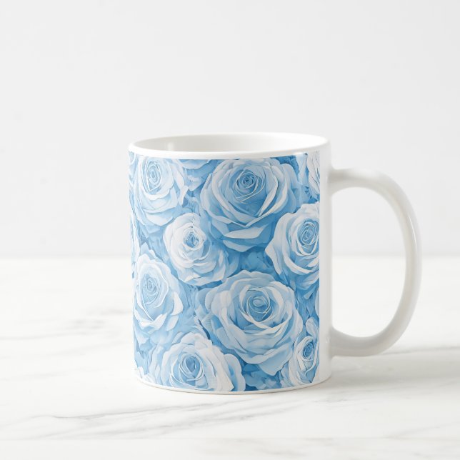 Caneca De Café Serene Blue Blooms (Direita)