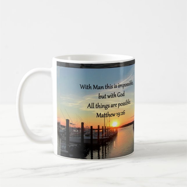 CANECA DE CAFÉ SERENE MATTHEW 19:26 FOTO DESIGN (Esquerda)