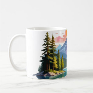 Caneca De Café Serene Paisagem Calma Natureza Tranquila Fora da A