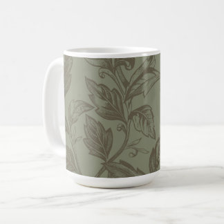 Caneca De Café Serene Sage Green | Folheto Informativo Botânico N