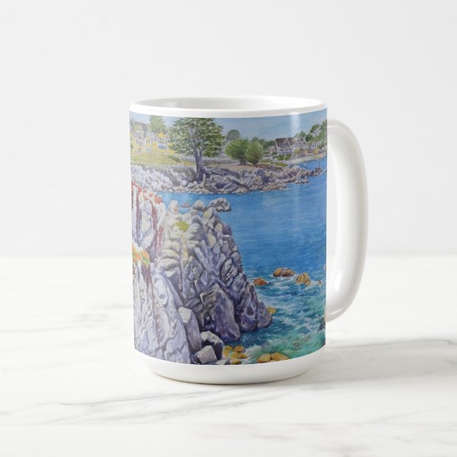 Caneca De Café Serenidade de Pacific Grove (Frente Esquerda)