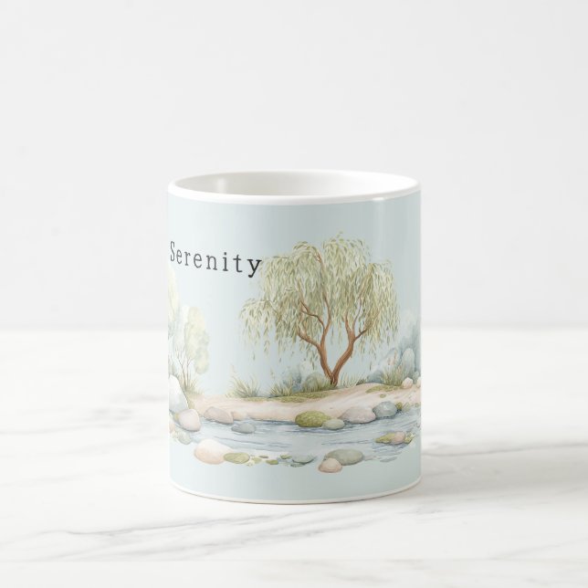 Caneca De Café Serenidade do Rio Meadow (Centro)