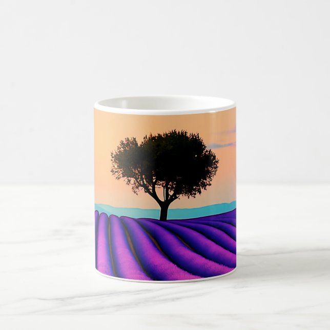 Caneca De Café Serenidade do Sunset lavanda (Centro)