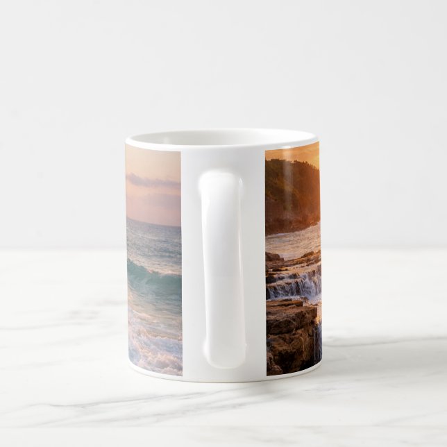 Caneca De Café Serenidade Dourada: Nascer do Sol Sobre Margens Ca (Alça)