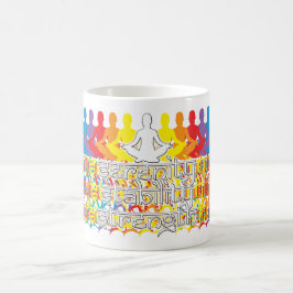 Caneca De Café Serenidade Estabilidade Forte Intenções do Arco-Ír