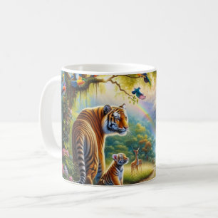 Caneca De Café Serenidade na Pintura Florestal Encantada