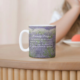 Caneca De Café Serenity Prayer Lavanda Garden Floral