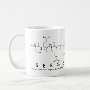 Caneca De Café Serge peptide name mug