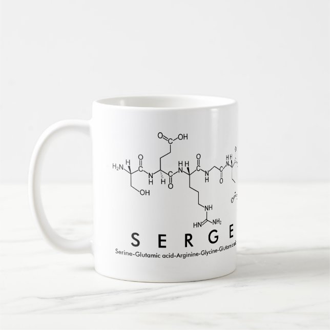 Caneca De Café Serge peptide name mug (Esquerda)