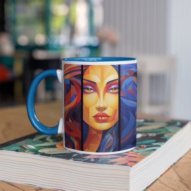 Caneca De Café Série Abstrato Women Versão 4 (Abstract Woman version 4 Coffee Mug)