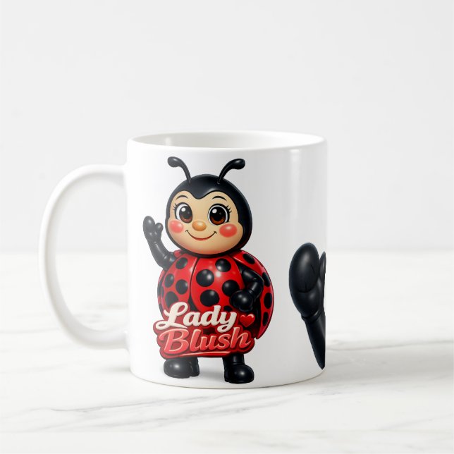 Caneca De Café Série Besouro Vermelho Rubor (Esquerda)