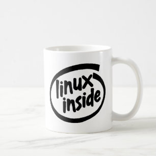 Caneca De Café Serie Linux para dentro
