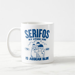 Caneca De Café Serifos: meu outro estilo é azul egeu