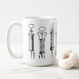 Caneca De Café Seringas Médicas Vintage de 1929
