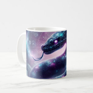 Caneca De Café Serpente Cósmica Zodíaco Astrologia Galáxia