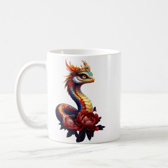 Caneca De Café Serpente estrela real do universo. (Esquerda)