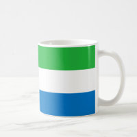 Serra Leoa Bandeira Cerâmica Café Mug