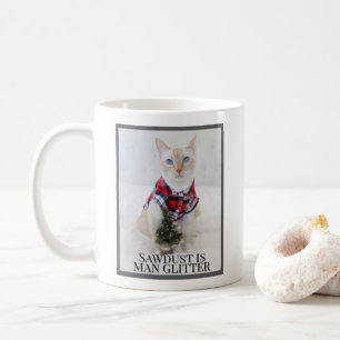 Caneca De Café Serragem É Gato De Glitter Cute Lumberjack