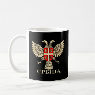 Caneca De Café Sérvia Srbija Sérvio Sérvio Eagle Flag Cccc Cyrill