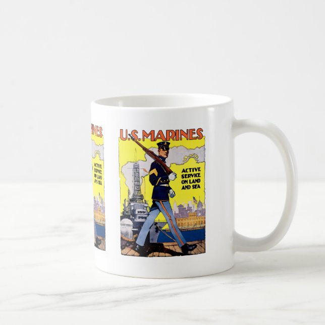 Caneca De Café Serviço Ativo para o Solo e o Mar (Direita)
