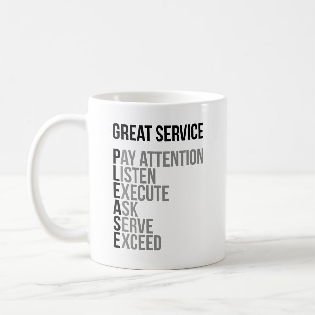 Caneca De Café Serviço de excelente (Esquerda)