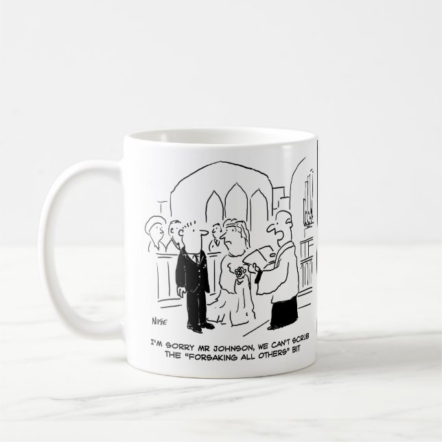 Caneca De Café Serviço de Igreja de Casamento Vigário Não Pode Ex (Esquerda)
