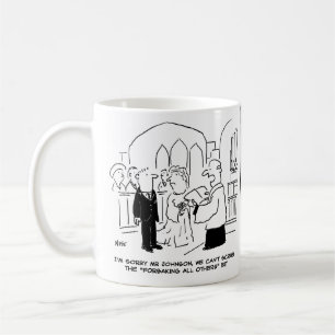 Caneca De Café Serviço de Igreja de Casamento Vigário Não Pode Ra