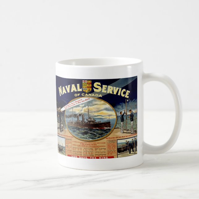 Caneca De Café Serviço naval de Canadá (Direita)