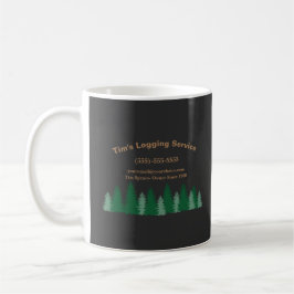 Caneca De Café Serviço Rustic Logging Tree Cutting Company