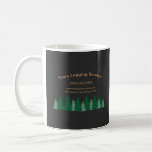 Caneca De Café Serviço Rustic Logging Tree Cutting Company