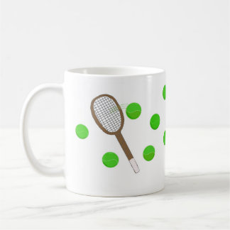 Caneca De Café Servindo Bolas de Tênis