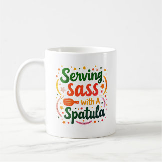Caneca de Café 'Servindo Sassy com uma Espátula'