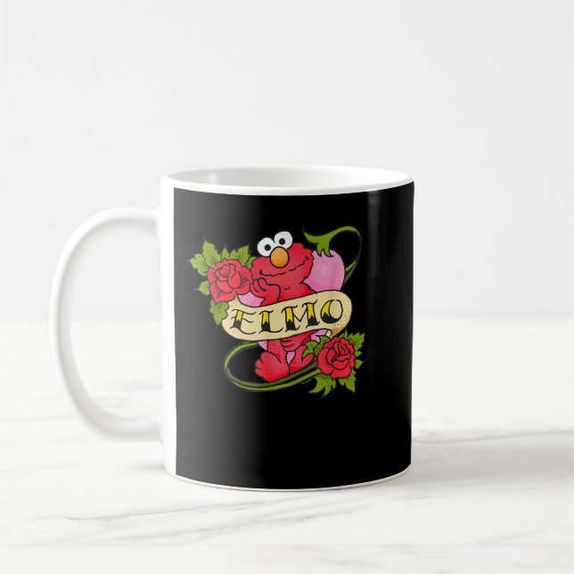 Caneca De Café Sesame Street Elmo Hearts And Rosa Tattoo (Esquerda)
