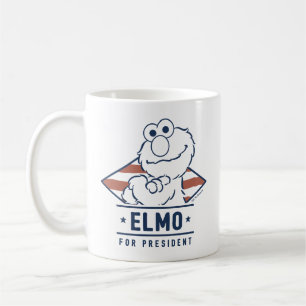 Caneca De Café Sesame Street   Elmo para Presidente Antigo